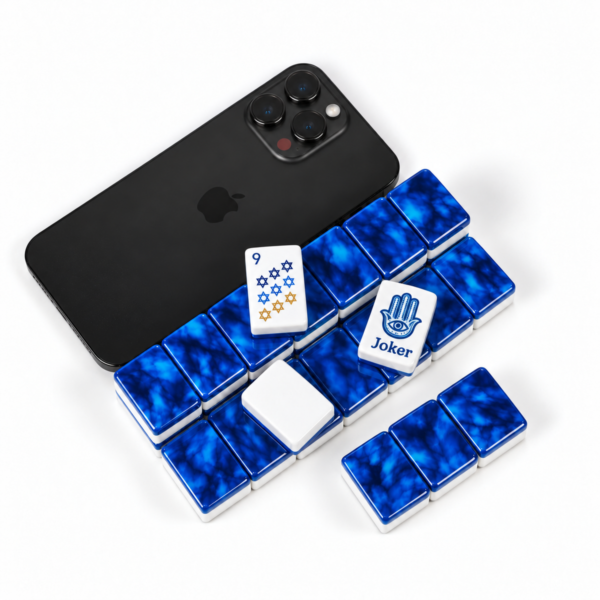 Shalom Mahjong Tiles - Cobalt Collection