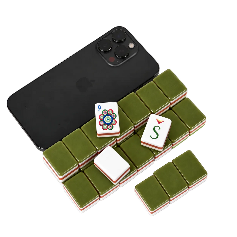 Olive Harmony Mahjong Tiles - Verdant Collection