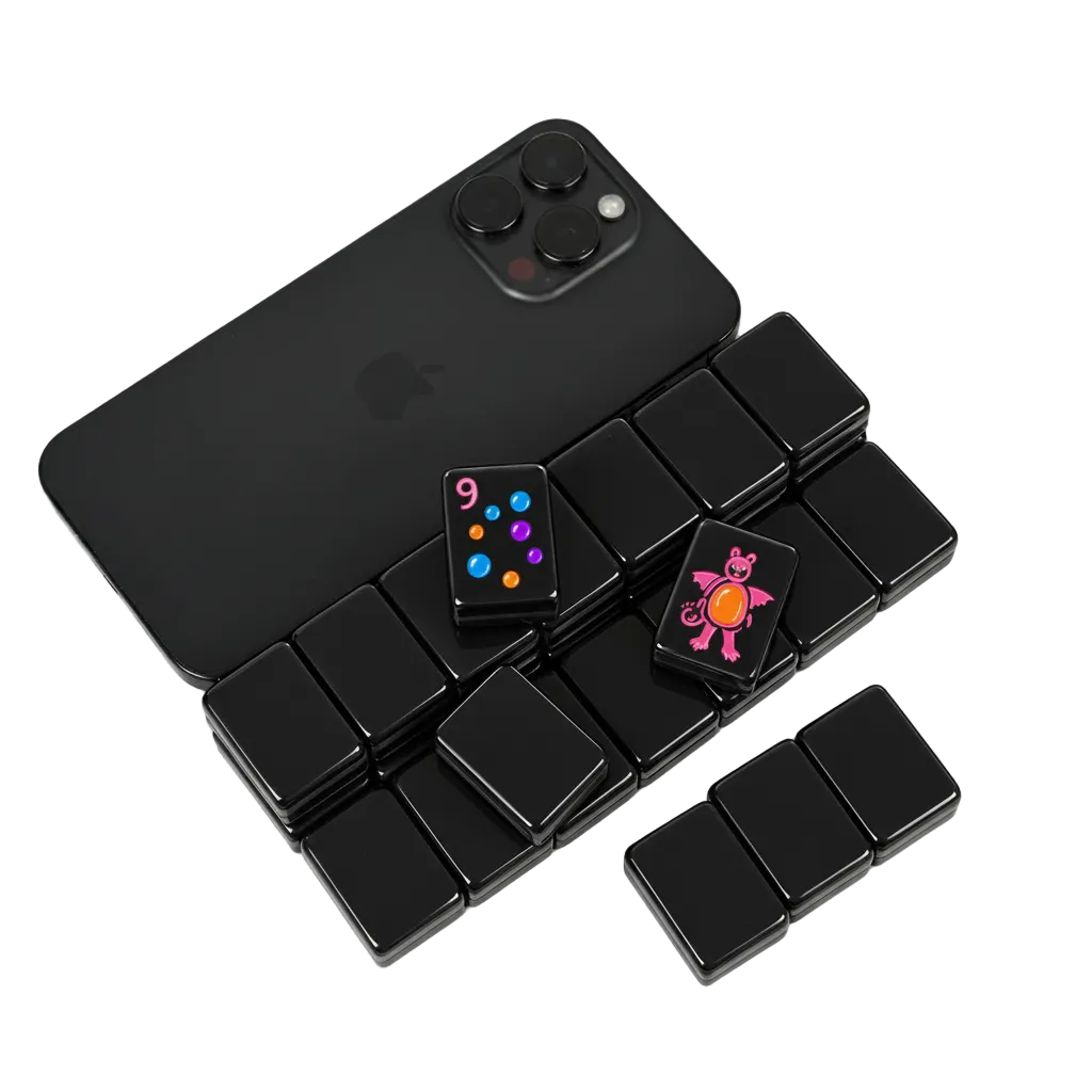 Neon Noir Mahjong Tiles - After Dark Collection