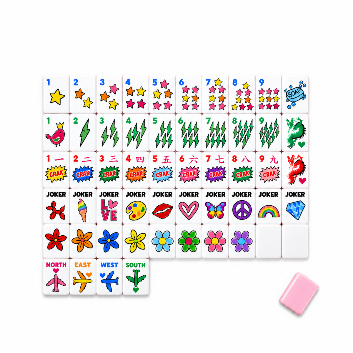 Rainbow Pop Mahjong Tiles - Pop Spectrum Collection
