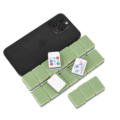 Fichas de Mahjong Jade Mist Blossom - Colección Garden Mist