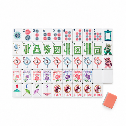 Bamboo Bloom Mahjong Tiles - Garden Collection