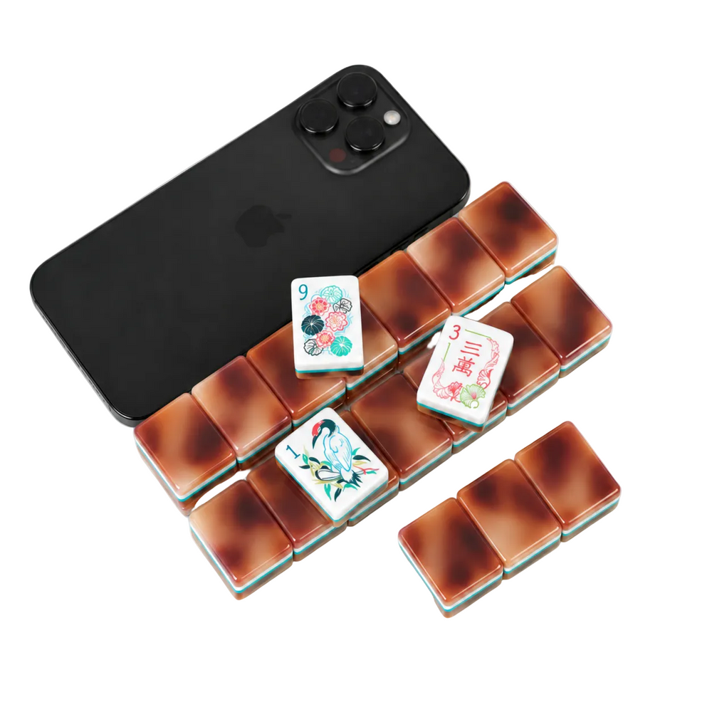 Tortoiseshell Lotus Mahjong Tiles - Lotus Garden Collection
